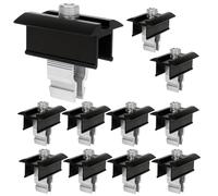 10 piezas de soporte para módulo solar de balcón, panel solar, abrazadera central de aleación de aluminio, montaje para planta de balcón, módulos solares para módulo enmarcado, altura de 30 mm - 45 mm