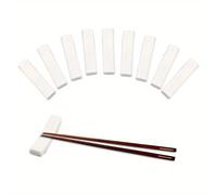 10 piezas de soportes de cerámica para palillos, soporte para cuchara, soporte para tenedor para decoración de comedor