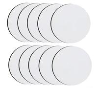 10 piezas de sublimación en blanco posavasos de neopreno para prensa de calor, redondo, cuadrado, corazón, hexagonal, formas redondas para el cuidado de la mesa (redondo)