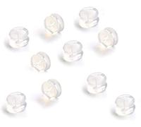 10 piezas de tapones de goma para pendientes, tapón de silicona transparente y suave antialérgico, tapones de seguridad para los oídos, tapones para los oídos, buen procesamiento