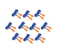 10 Piezas De Tapones De Oídos Suaves De Silicona De Seguridad - Protectores Auditivos, Manguitos Cable - Reducción De Ruido Para El Trabajo en Casa Para Dormir Azul Naranja