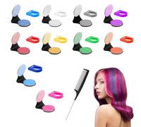 10 Piezas de Tinte de Pelo Lavable Tiza Temporal de Colores para Niños DIY Fiesta Cumpleaños Navidad Halloween