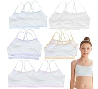 10 Piezas De Tirantes Para Estudiantes De Primaria, Ropa Interior De Puro Algodón, Corsés Infantiles Anticonvexos, Ropa Interior Deportiva Ligera Y Sin Costuras.