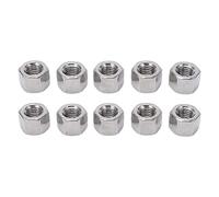 10 piezas de tuerca de acoplamiento hexagonal M12, tuerca conectora para varillas de acero inoxidable, elemento de fijación de rosca hembra para la extensión de varillas roscadas,