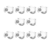 10 piezas de ventosa para acuarios, soporte para plantas, cuenco de alimentación de acrílico para camarones y peces pequeños, oficina, uso doméstico, comedero con ventosa