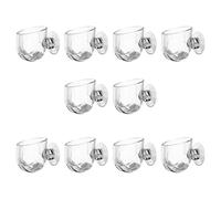 10 piezas de ventosa para acuarios, soporte para plantas, cuenco de alimentación de acrílico para camarones y peces pequeños, oficina, uso doméstico, comedero con ventosa