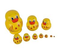 10 piezas decorativas de madera en forma de pato muñeco de nido de la muñeca Matrioshka ruso juguetes educativos para juegos educativos y decoración