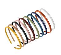 10 Piezas diademas delgadas, 10mm Diademas de Niñas, moda antideslizante Multicolor Diademas de Satén para niñas y mujeres