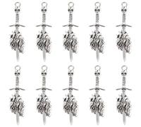 10 Piezas Dijes Colgantes de Joyería para Crafters Metal Plata | Retro y Estiloso, Fácil de Colocar, para Bricolaje de Collares, Pendientes y Tobilleras