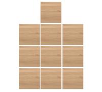 10 Piezas Discos Cuadrados de Bambú para Manualidades, 8,1x8,1 CM | Superficie Lisa Blanco, Tonos Plata, para Talleres y Actividades Escolares, Fácil Apilado