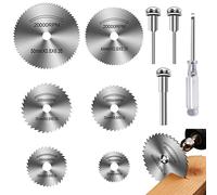 10 Piezas Discos de Sierra Circular para Dremel, Mini HSS Hojas de Sierra Circular para Herramientas Rotativas Accesorios para Cortar Madera Plástico Metal