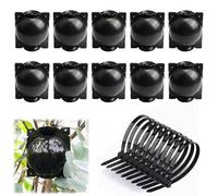 10 Piezas Dispositivo de Injerto de Plantas, Caja de Raíces de Plantas Reutilizable, Caja de Cultivo de Raíces de Plantas, con 10 Bridas de Cable para Injertar Plantas Trasplante y Enraizamiento