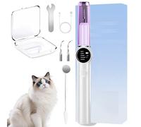 10 piezas eliminador de sarro ultrasónico perro, limpiador dental ultrasónico mascotas, 5 modos de limpieza de dientes perro gato, esterilización UV-C limpiador dental ultrasónico para mascotas