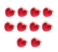 10 Piezas Estilo Corazón Lápiz labial Cajas de Almacenamiento Contenedor de Exfoliante de Labios Factores de Espejo Portátil Para Maquillaje Amantes Diseño Corazón Accesorios Cosméticos