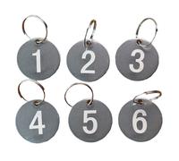 10 piezas Etiquetas de nmero de acero inoxidable con anillos de llave Nmero de llave Nmero de cadena Etiquetas de identificacin Numerados Rings d