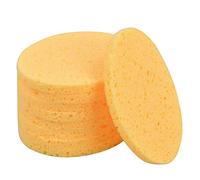 10 Piezas Facial Limpieza Esponja, Cosmético Desmaquillante Belleza Esponja, Esponjas Faciales de Celulosa, Cara Lavado Maquillaje Removedor Esponja Almohadilla (Amarillo) (Oval)