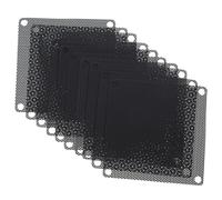 10 piezas Filtro de Caja de PC 7x7x0,1cm PVC Negro reutilizable | Protección para Rejillas de Altavoz y Mantenimiento de Escritorio, Limpieza Interior Sencilla
