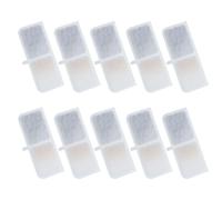 10 Piezas Filtros de Fuente para Gatos, Cartucho de Repuesto | No Tejido, Resina y Capa Filtrante, para Bebederos de Mascotas, Blanco, Uso en Apartamento y Viaje