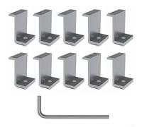 10 piezas fotovoltaicas, abrazaderas de extremo de panel solar, aleación de aluminio, apuestas de montaje fotovoltaico para marcos de 30 mm, 32 mm, 35 mm, 40 mm, resistentes a la intemperie, patio de