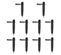 10 Piezas Fundas Protectoras de Punta para Caña de Pescar con Correa Ajustable Portátiles Ligeras Material PP Fácil Instalación Adecuadas para Pesca D, Negro