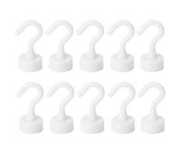 10 Piezas Ganchos Magnéticos Extra Fuertes de Neodimio Mini Imanes con Gancho para Cruceros Barbacoa Cocina Frigoríficos MicroondasPuertas de Hierro Oficina, hasta 5KG