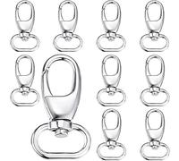 10 piezas Giratorias llavero Anillos en D,Cierre Giratorio Mosquetón Langosta y llavero,Hebillas de Cinturón Bolso de 360 Grados para Maletas DIY Manualidades Tirantes Reparaciones de Mochilas
