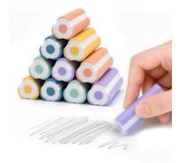 10 Piezas Gomas de Borrar Divertidas en 5 Colores, Goma de Borrar Forma de Lápiz, Gomas Borrador Triangular Ergonomico Sin Polvo, Material Borracha Escolar, Eraser para Escuela, Bocetos, Pintura, Arte