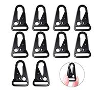 10 Piezas Hebilla de Táctico Gancho, Mosquetón Colgante Táctico, Mosquetón de Equipo Táctico, para Montañismo, Camping, Senderismo, Caza, Actividades al Aire Libre (Negro)