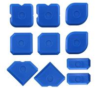 10 Piezas Herramientas Aplicadora para Silicona Azul Set, Eliminar Juntas de Silicona Reutilizable, Kit de Alisadores de Juntas para Limpieza de Cocina, Baño, Suelo y Azulejos