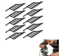 10 piezas Hojas de Sierra de Corte Empotrado con Vástago en T de 111,5 mm x 32 mm x 1,1mm, Hojas de Sierra de Calar para Cortar Materiales Como Corcho, Contrachapado, Tableros de Fibra, etc.