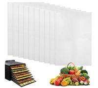 10 Piezas Hojas Deshidratadoras de Silicona, 39 * 28 cm Libre de BPA Esteras Deshidratantes, Antiadherente Reutilizable Hoja de Silicona, Alfombrillas de Silicona para Deshidratacion Fruta Alimentos