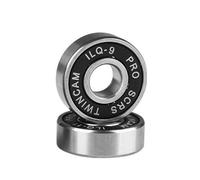 10 piezas ILQ-9 608 Rodamiento de rueda de patín de ruedas en línea 608 RS Rodamientos de bolas de monopatín antioxidantes para scooters Longboards-Polonia, 10 piezas, negro