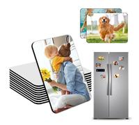 10 Piezas Imanes en Blanco para Sublimación, 5,5 cm x 7,5 cm Imanes de Nevera de Sublimación en Blanco, para Bricolaje, Microondas, Cocina, Oficina, Pared Puerta Decorativo, Calendario Decoración