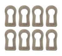 10 Piezas Inserto de Cerradura Antiguo de Aleación de Zinc | Placa Decorativa de Escudo, Acabado Vintage Liso, para Armarios y Cocinas