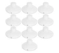 10 Piezas Interruptor de Pedal Redondo y Luces Cableadas | Botón Blanco de Plástico, Montaje en Suelo, Limpieza Fácil, para Oficinas y Salas de Estudio