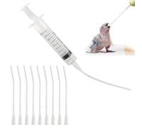 10 Piezas Jeringa de Alimentación para Pájaros Alimentador de Manguera, Incluida 1 Jeringa de 10 ml, Herramienta Esencial para Cuidar de Tus Aves, Accesorio de Manguera de Alimentación para Pájaros Be