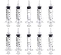 10 Piezas Jeringas 5ml, Jeringas De Plástico Estéril, Jeringas con Tapón, Jeringas Medidoras, Jeringa De Sin Aguja, Jeringuilla Para Laboratorios Científicos, Inyector Para Mascotas, Lubricantes