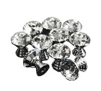 10 piezas/juego de cristal con forma diamante 20mm para Tiradores Cajones