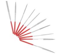 10 Piezas Juego de Limas de Aguja de Precisión | Polishing, Agarre Antideslizante, Ajuste Fino, Hierro Goma, para Reparación de Moldes y Metalworking