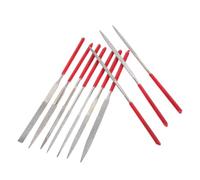 10 Piezas Juego de Limas de Aguja Diamantadas, 140 MM | Control Preciso y Agarre Ergonómico, Diseño Compacto, para Vidrio, Madera, Gemas y Manualidades