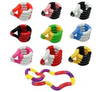 10 Piezas Juguete de Autismo enredado Tangle Fidget Toy Alivio Tangle Fidget Toy Twisty Fidget Toys Pack Barato para Niños y Adultos, Juguete de Coordinación de Ojos y Mano
