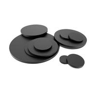 10 piezas juntas redondas de goma maciza, diámetro 100mm, espesor 10mm, Negro, 100x10mm