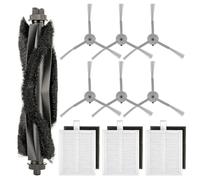 10 Piezas L60 L50 Piezas De Repuesto Compatibles con Eufy L60, L60 Hybrid, L60 Ses, L50 Ses, Robot Aspirador Serie L50, 1 Cepillo Giratorio, 3 Filtros Hepa y Filtros De Espuma, 6 Cepillos Laterales