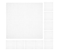 10 Piezas Lámina de Malla de Plástico para Bordado, 10.6x10.6 CM | Cuadrícula Clara 27x27, Ligera y Precisa, para Manualidades, Ganchillo, Educación y Hobbies Personales