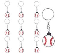 10 Piezas Llavero de Béisbol Mini Llavero de Béisbol de Regalo de Deportes para Niños, Llavero de Béisbol, Llavero de Club de Béisbol, Decoración de Fiesta de Mochila