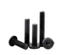 10 piezas/lote M3 M4 M5 M6 M8 acero al carbono negro CM tornillo hexagonal plano grande for muebles conector de tornillo perno de unión(6mm x10pcs)