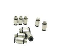10 piezas/lote POC M5 1/8 1/4 3/8 1/2 Accesorio neumático a presión Tubo de plástico Piezas neumáticas Macho redondo recto(POC6 04 4mm 1-2,G Thread)