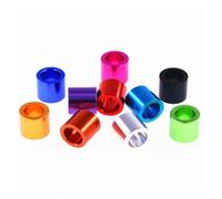 10 piezas M2 m2.5 m3 m4 arandela plana de aluminio de colores, junta de buje, espaciador hueco redondo sin rosca, espesor 2-10 mm(Red,M4 10PCS_3MM(L))