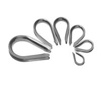 10 Piezas M2 M3 M4 M5 M6 304 Cable De Acero Inoxidable Cuerda De Alambre Funda Protectora Guardacabos Aparejo Pollo Corazón Anillo Fijación Pieza De Trabajo(M4)