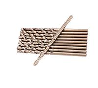 10 Piezas M35 Broca de Cobalto HSS Juego de Brocas de Cobalto, 1-5 Mm Juego de Brocas HSS-CO Broca Helicoidal para Taladrar en Acero Inoxidable Hierro Fundido Placa de Acero (4 mm)